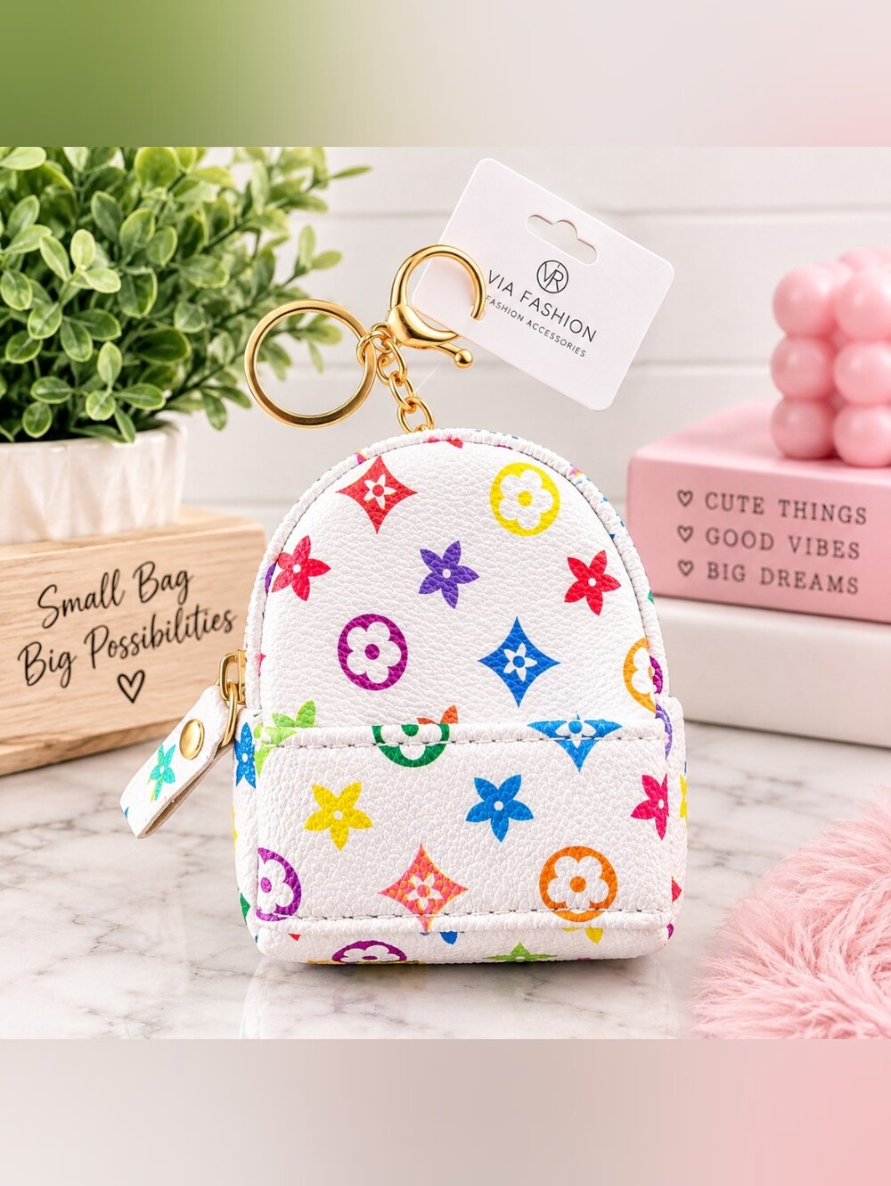 Mini Backpack Keychain Bag